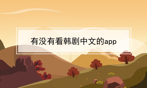 有没有看韩剧中文的app